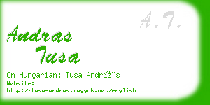 andras tusa business card